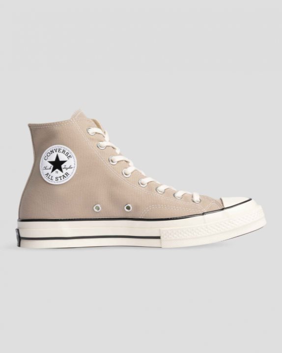 Unisex Converse Chuck 70 Recycled Canvas Seasonal Colour High Top Papyrus - Click Image to Close