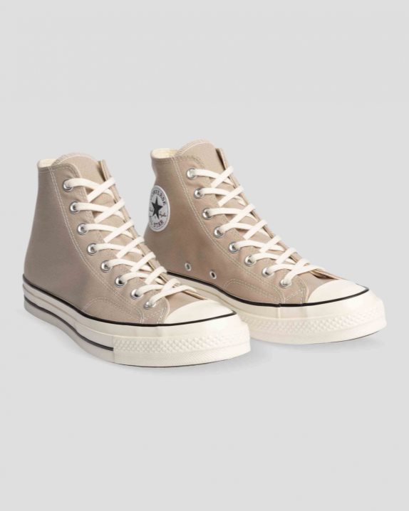 Unisex Converse Chuck 70 Recycled Canvas Seasonal Colour High Top Papyrus - Click Image to Close