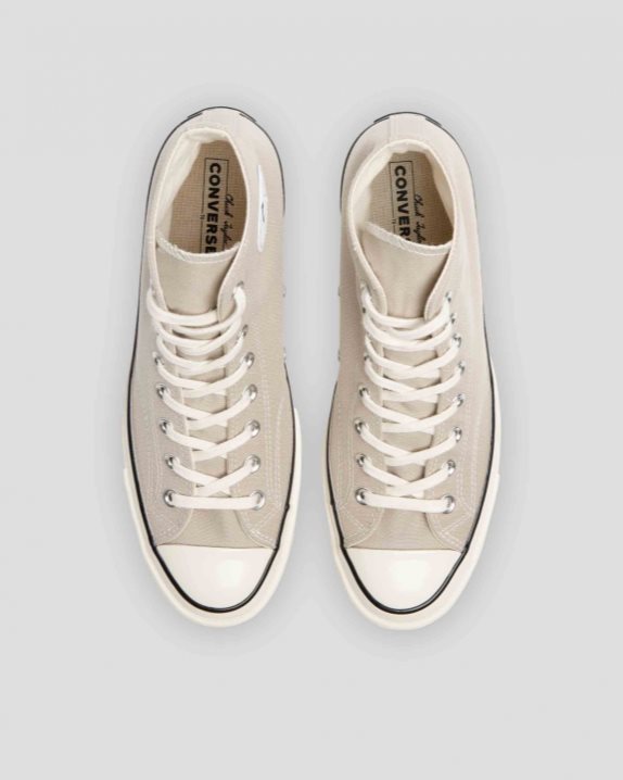 Unisex Converse Chuck 70 Recycled Canvas Seasonal Colour High Top Papyrus - Click Image to Close