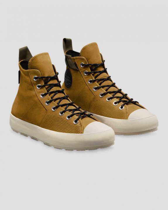 Unisex Converse Chuck 70 Waterproof Nubuck Leather High Top Wheat