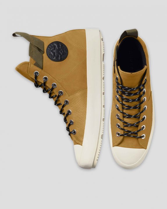 Unisex Converse Chuck 70 Waterproof Nubuck Leather High Top Wheat - Click Image to Close