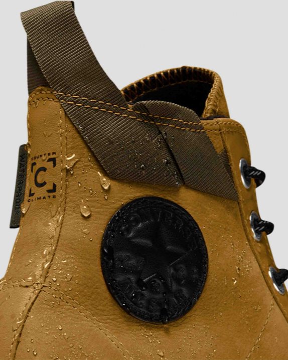 Unisex Converse Chuck 70 Waterproof Nubuck Leather High Top Wheat