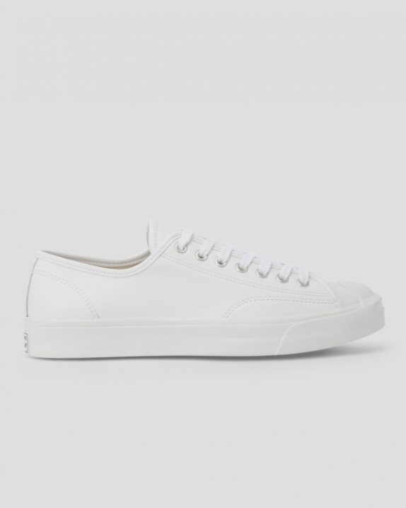 Unisex Converse Jack Purcell Foundational Leather Low Top White - Click Image to Close