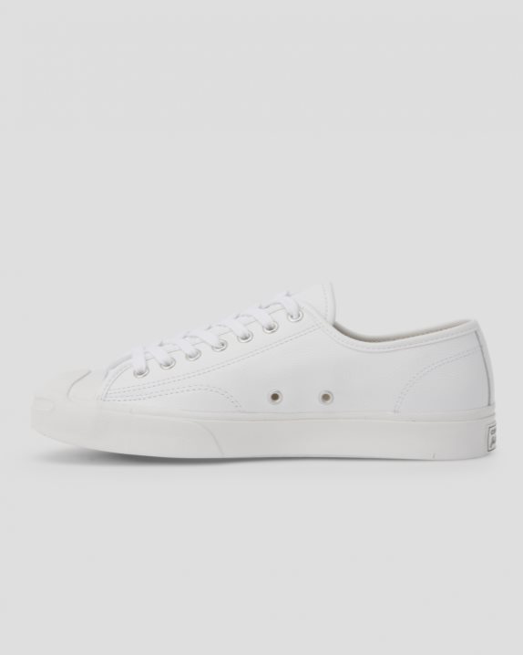 Unisex Converse Jack Purcell Foundational Leather Low Top White - Click Image to Close