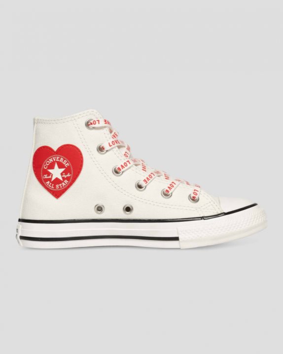 Chuck Taylor All Star Crafted With Love Junior High Top Vintage White - Click Image to Close