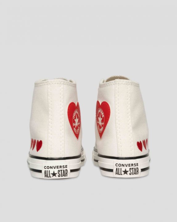 Chuck Taylor All Star Crafted With Love Junior High Top Vintage White - Click Image to Close