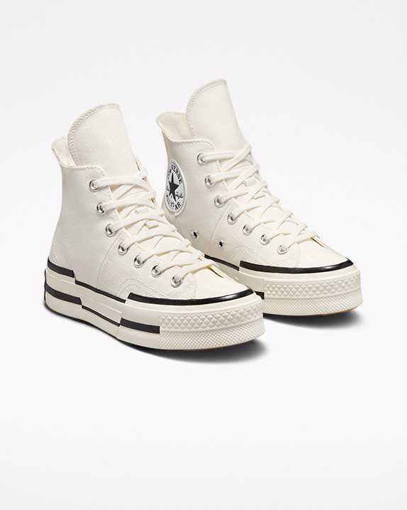 Unisex Converse Chuck 70 Plus Canvas High Top Egret