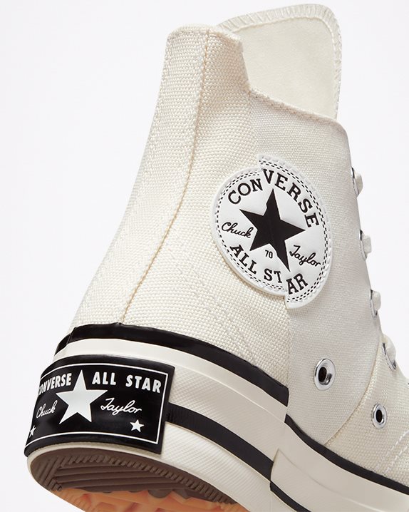 Unisex Converse Chuck 70 Plus Canvas High Top Egret - Click Image to Close