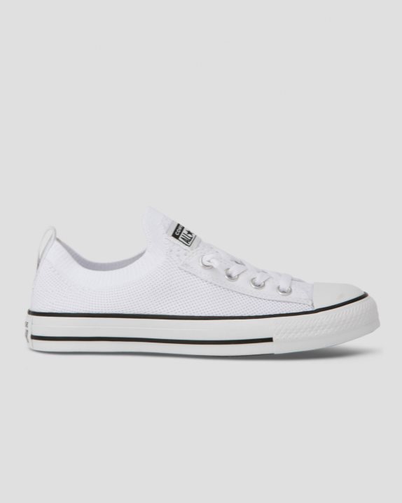 Womens Converse Chuck Taylor All Star Shoreline Knit Slip Low Top White - Click Image to Close