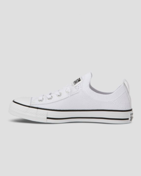 Womens Converse Chuck Taylor All Star Shoreline Knit Slip Low Top White - Click Image to Close