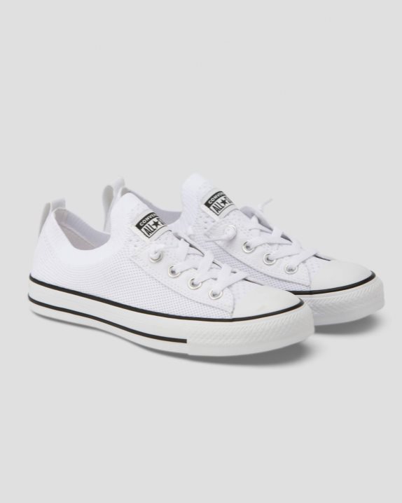 Womens Converse Chuck Taylor All Star Shoreline Knit Slip Low Top White