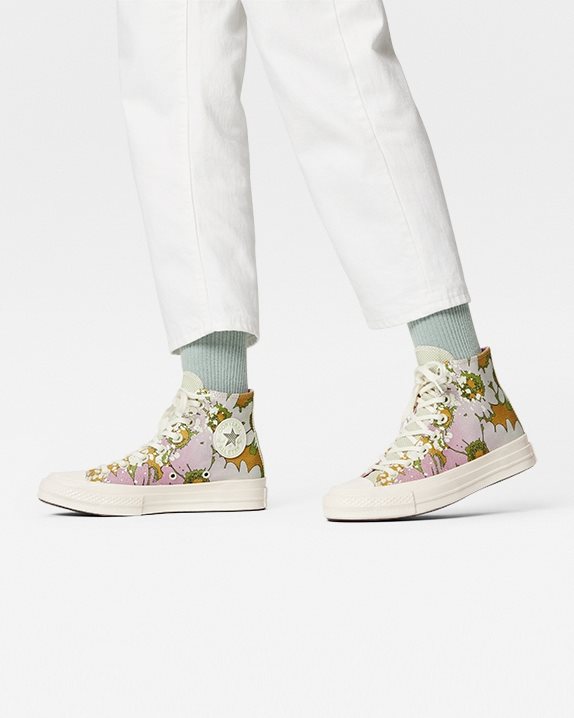 Womens Converse Chuck 70 Summer Florals High Top Beyond Pink - Click Image to Close