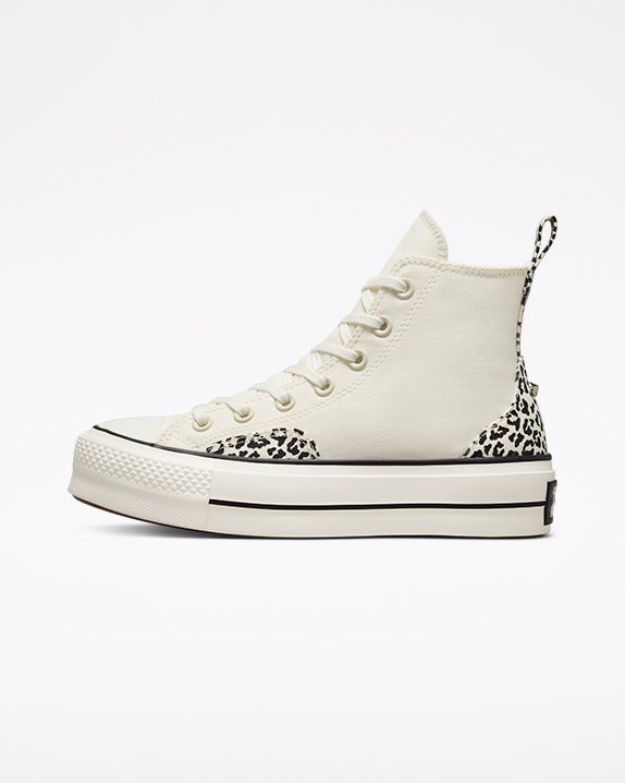 Womens Converse Chuck Taylor All Star Animalier Lift High Top Egret