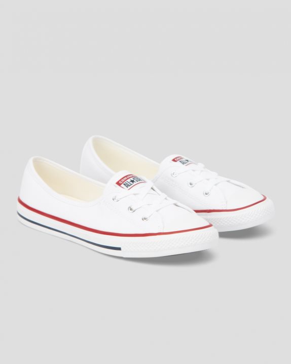 Womens Converse Chuck Taylor All Star Dainty Ballet Lace Slip White - Click Image to Close