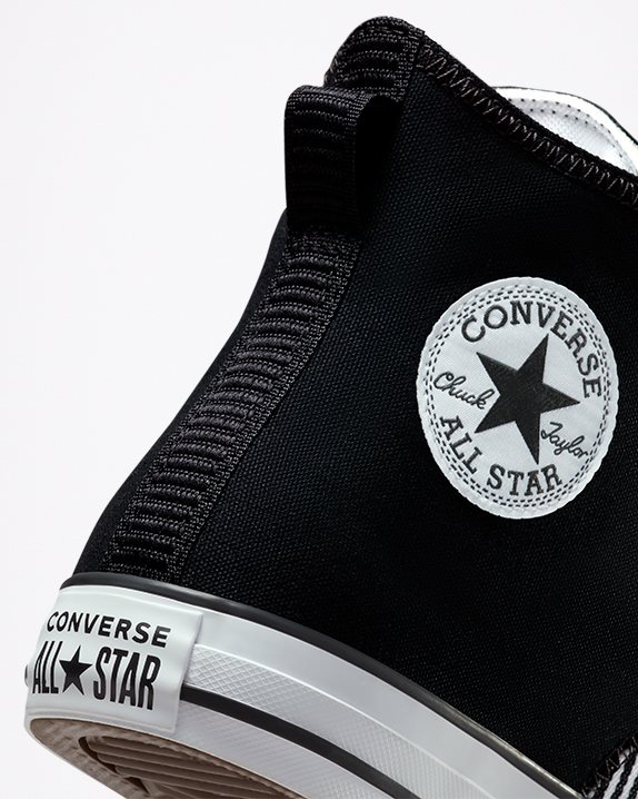 Unisex Converse Chuck Taylor All Star Hickory Stripe High Top Black - Click Image to Close