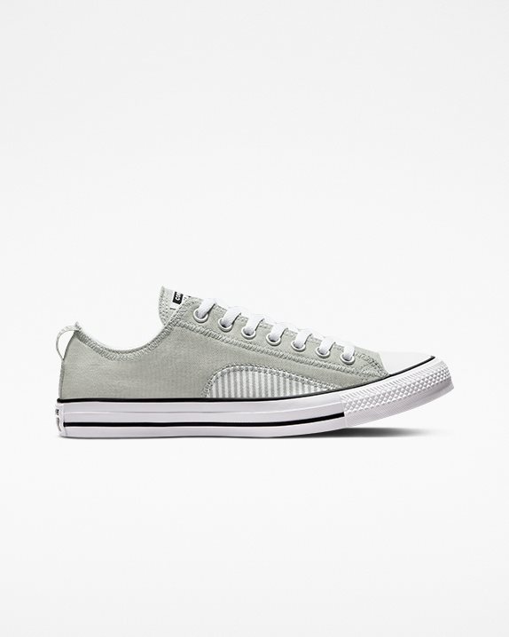 Unisex Converse Chuck Taylor All Star Hickory Stripe Low Top Slate Sage - Click Image to Close