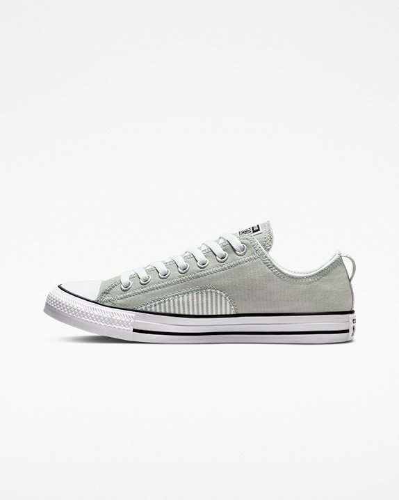 Unisex Converse Chuck Taylor All Star Hickory Stripe Low Top Slate Sage - Click Image to Close