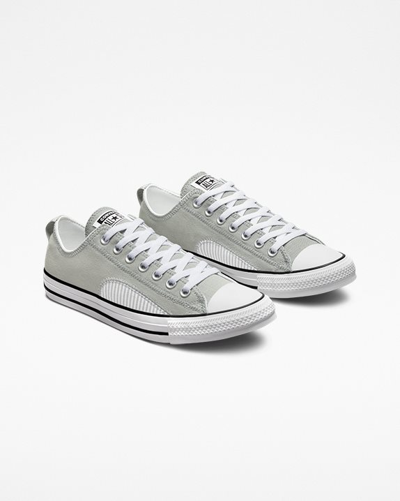 Unisex Converse Chuck Taylor All Star Hickory Stripe Low Top Slate Sage - Click Image to Close