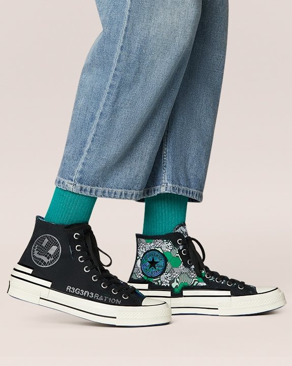 Unisex Converse Chuck 70 Trippy Heel High Top Black - Click Image to Close