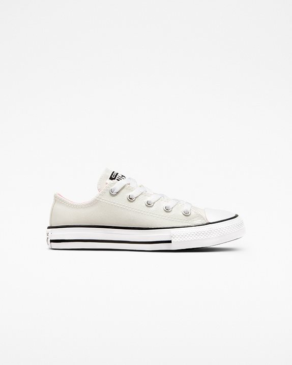 Chuck Taylor All Star Millennium Glam Junior Low Top Silver - Click Image to Close