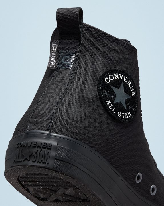 Unisex Converse Chuck Taylor All Star Tec-Tuff Water Resistant High Top Black - Click Image to Close