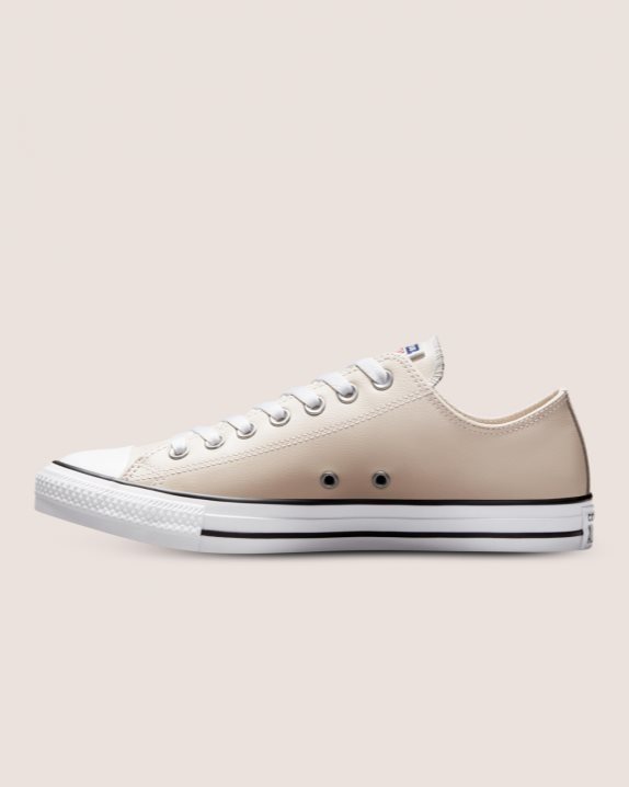 Unisex Converse Chuck Taylor All Star Faux Leather Low Top Desert Sand
