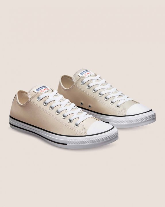 Unisex Converse Chuck Taylor All Star Faux Leather Low Top Desert Sand