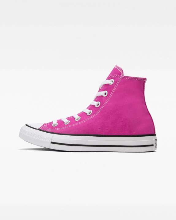 Unisex Converse Chuck Taylor All Star Seasonal Colour High Top Active Fuchsia - Click Image to Close