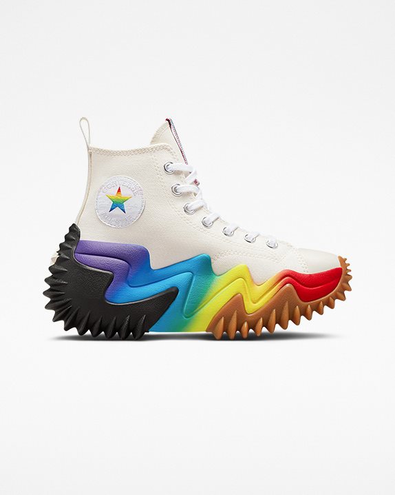 Unisex Converse Run Star Motion Pride High Top Egret - Click Image to Close