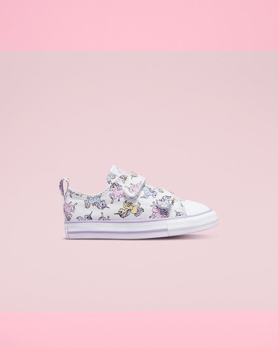 Chuck Taylor All Star 2V Unicorns Toddler Low Top White - Click Image to Close