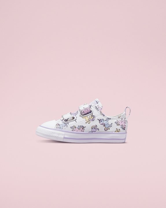 Chuck Taylor All Star 2V Unicorns Toddler Low Top White - Click Image to Close
