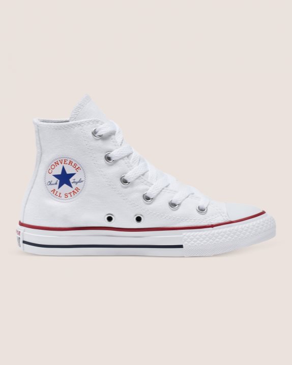 Chuck Taylor All Star Junior High Top White - Click Image to Close