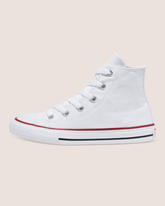 Chuck Taylor All Star Junior High Top White - Click Image to Close