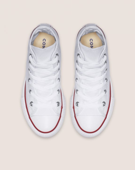 Chuck Taylor All Star Junior High Top White - Click Image to Close