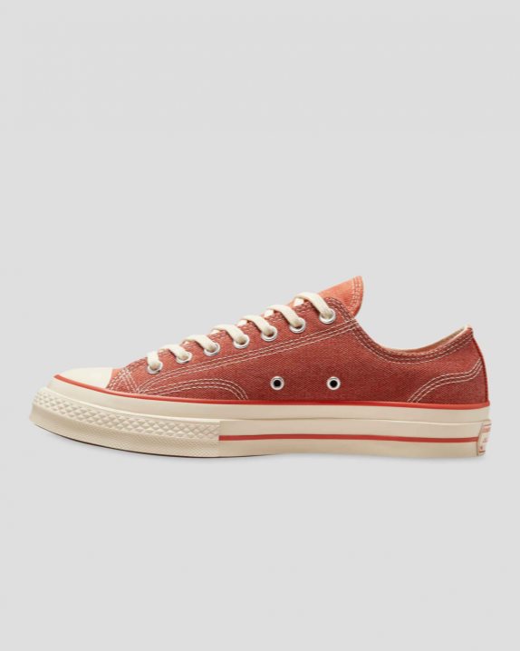 Unisex Converse Chuck 70 Triple Stitch Low Top Dark Terracotta - Click Image to Close