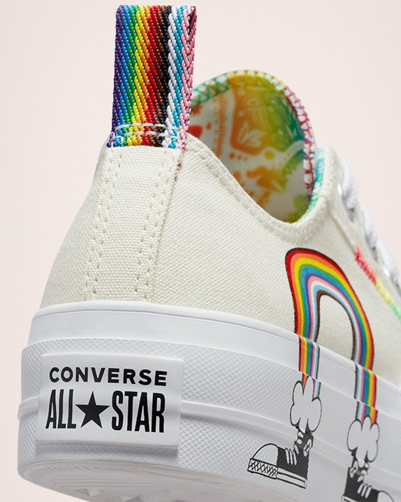 Unisex Converse Chuck Taylor All Star Pride Lift Low Top Egret