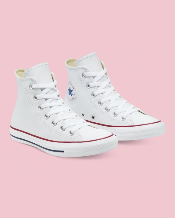 Unisex Converse Chuck Taylor All Star Leather High Top White