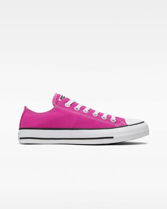 Unisex Converse Chuck Taylor All Star Seasonal Colour Low Top Active Fuchsia - Click Image to Close