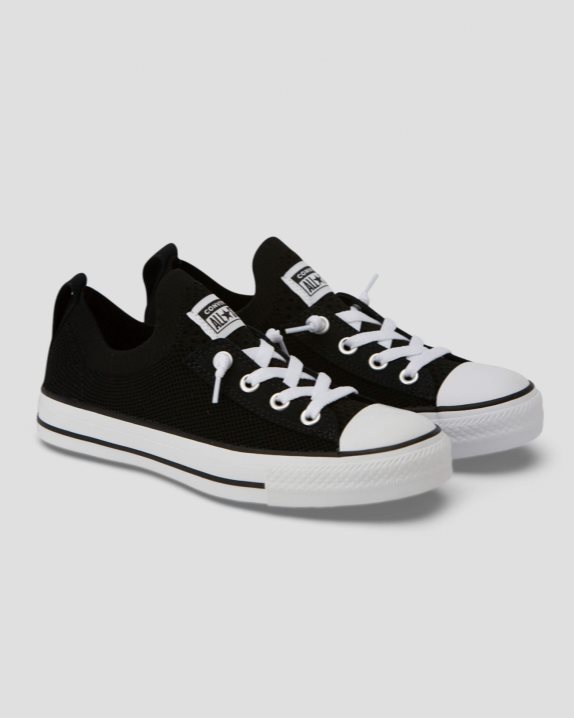 Womens Converse Chuck Taylor All Star Shoreline Knit Slip Low Top Black - Click Image to Close