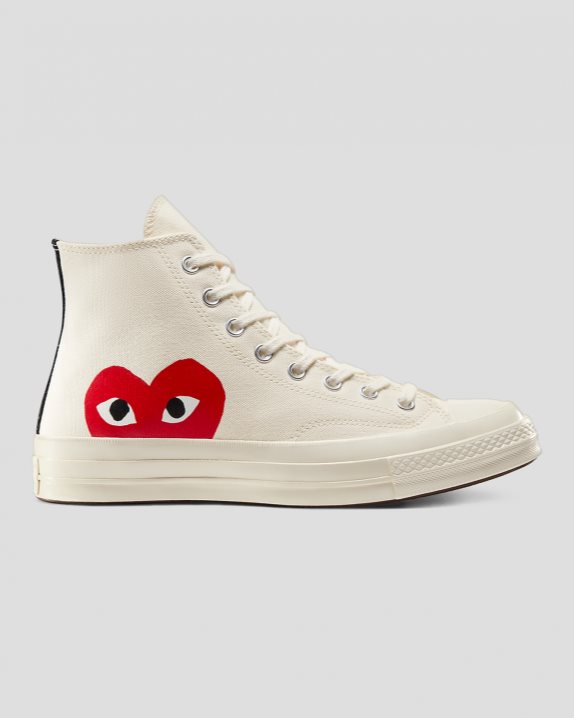 Unisex Converse X Comme des Gar?ons Chuck 70 Play High Top Milk