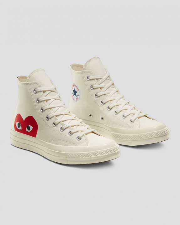 Unisex Converse X Comme des Gar?ons Chuck 70 Play High Top Milk