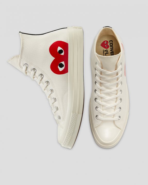 Unisex Converse X Comme des Gar?ons Chuck 70 Play High Top Milk