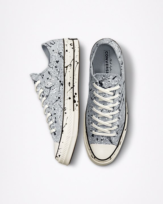 Unisex Converse Chuck 70 Paint Splatter Low Top Ash Stone