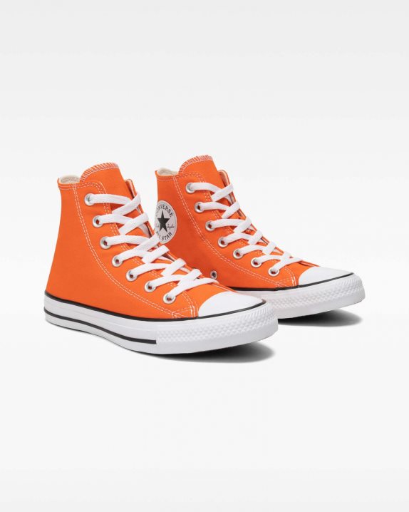 Unisex Converse Chuck Taylor All Star Seasonal Colour High Top Orange - Click Image to Close