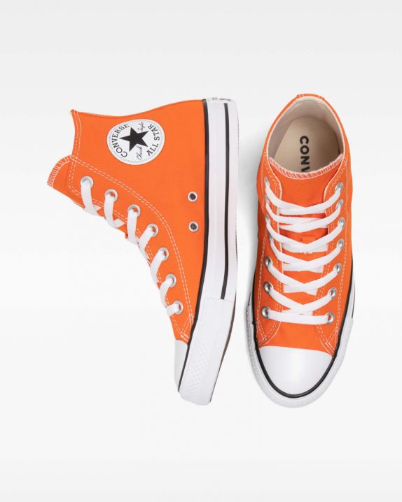 Unisex Converse Chuck Taylor All Star Seasonal Colour High Top Orange