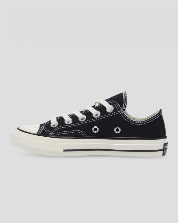 Chuck 70 Vintage Canvas Junior Low Top Black - Click Image to Close