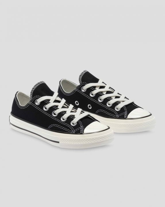 Chuck 70 Vintage Canvas Junior Low Top Black - Click Image to Close