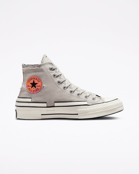 Unisex Converse Chuck 70 Trippy Heel High Top Light Bone - Click Image to Close