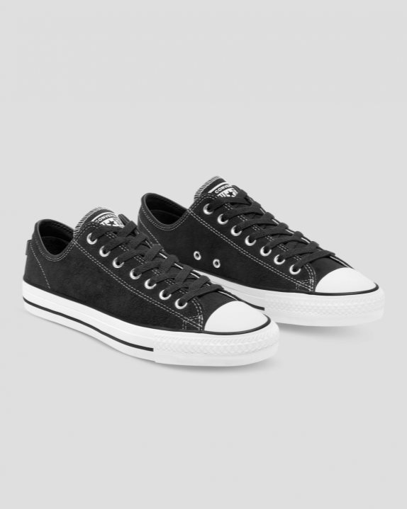 Unisex Converse Chuck Taylor All Star Pro Suede Low Top Black - Click Image to Close