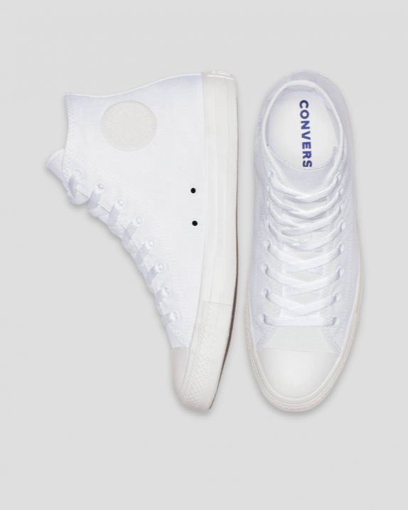 Unisex Converse Chuck Taylor All Star Classic Colour High Top White Mono - Click Image to Close